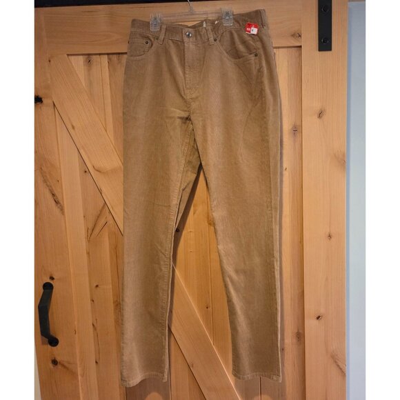 New! Taylor Stitch Men 33x34 Democratic All Day Pants Tan Khaki Corduroy Organic